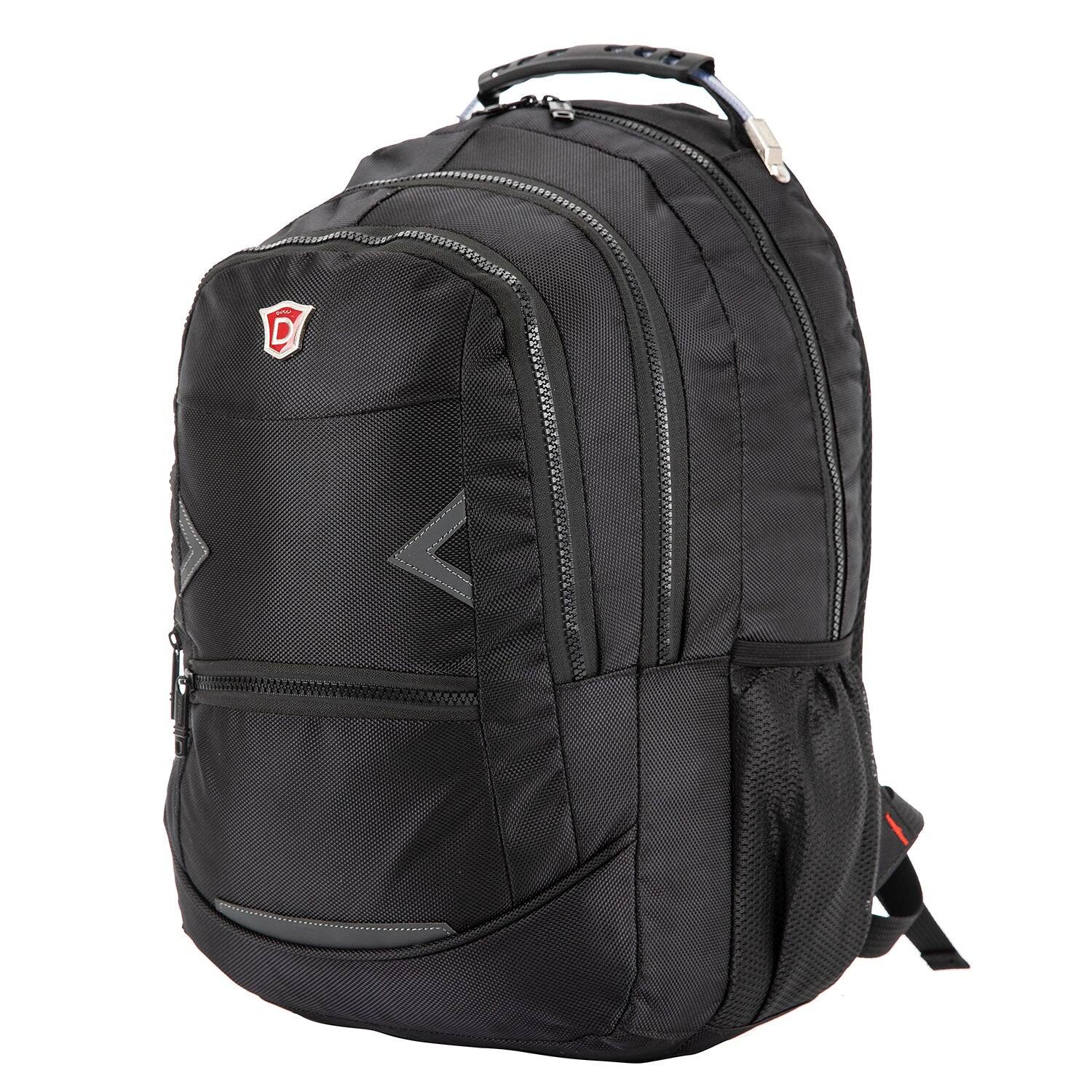 Front. DUKAP - NAVIGATOR Executive Backpack for Laptops up to 15.6''-Inches - BLACK.