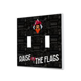 Keyscaper - Tampa Bay Buccaneers 2024 Illustrated Limited Edition Double Toggle Light Switch Plate - White