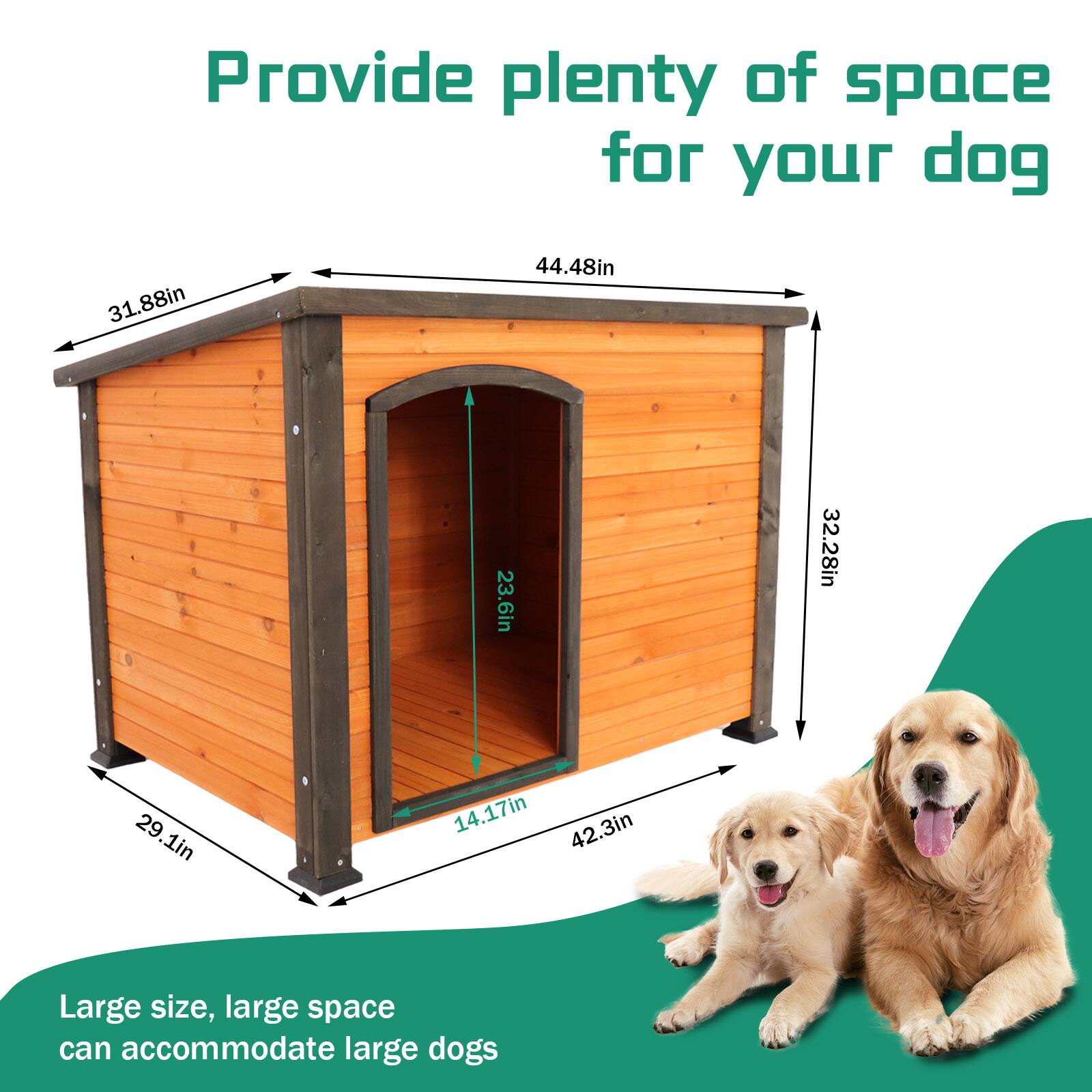 Provide plenty of space for your dog

Large size, large space can accommodate large dogs

- 31.88in
- 44.48in
- 23.6in
- 32.28in
- 29.1in
- 14.17in
- 42.3in
