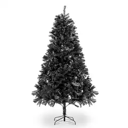 Winado - 7 FT Artificial PVC Christmas Tree for Holiday Season Home Store Indoor Outdoor Decoration - Black