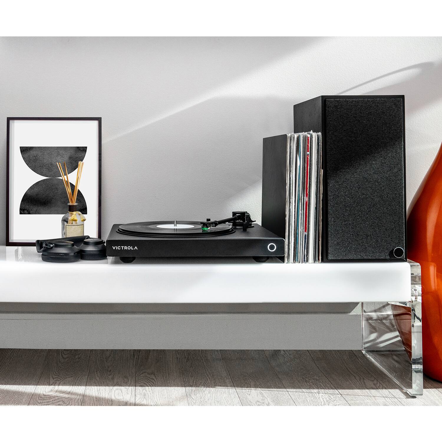 Alt View 20. Victrola - Onyx Hi-Res Turntable - Black.