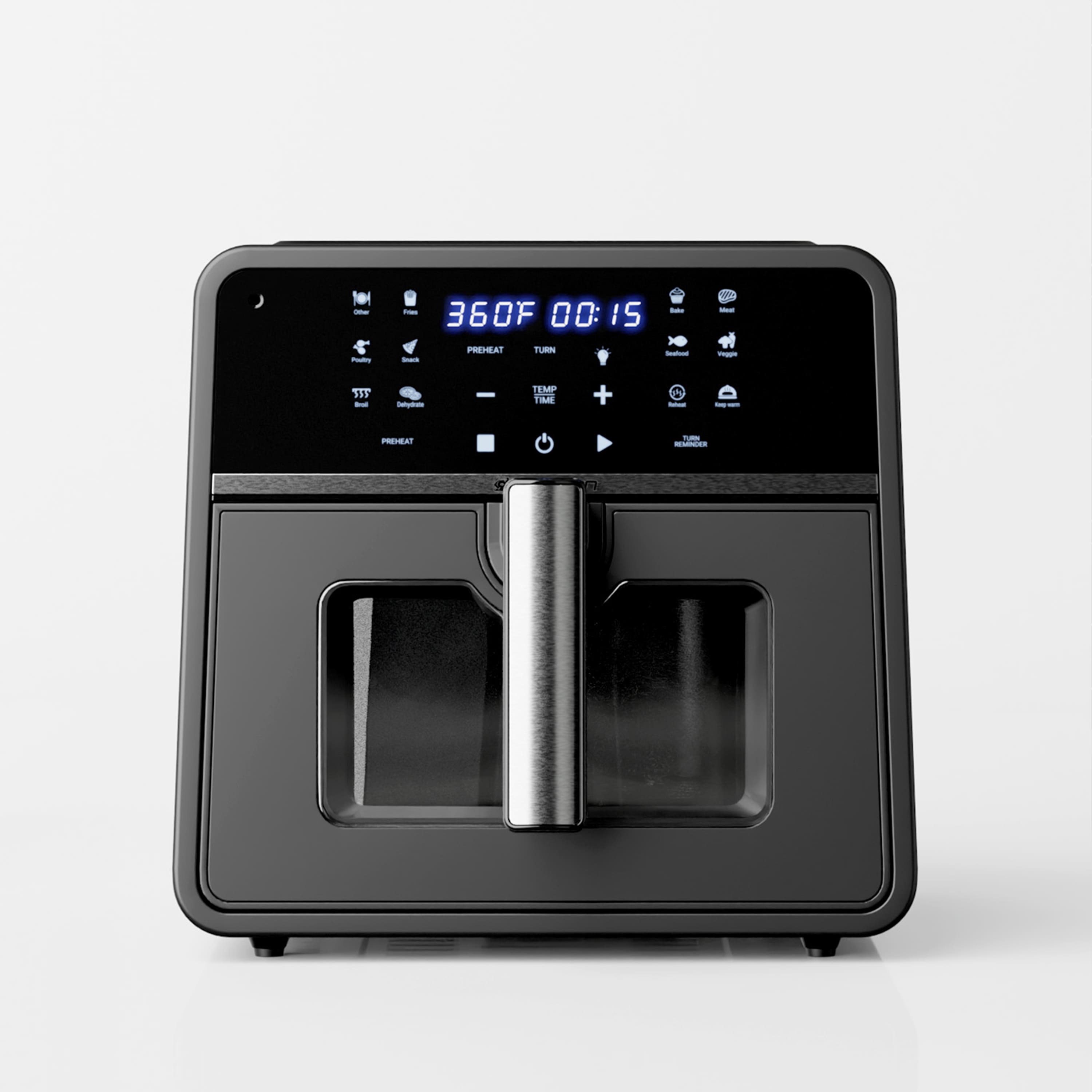 Emerson - SmartVoice 10QT 6-in-1 Air Fryer, 1000+ Voice Commands, No APP, No WIFI, Air Fry, Bake, Reheat, Dehydrate" - Black