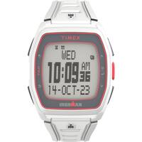Timex - Unisex IRONMAN T300 42mm Watch - White Strap Digital Dial - White - Front_Zoom