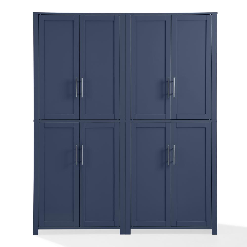 Alt View 2. Crosley Furniture - Savannah 2-Piece Kitchen Storage Pantry Set - 2 Pantries - Navy.