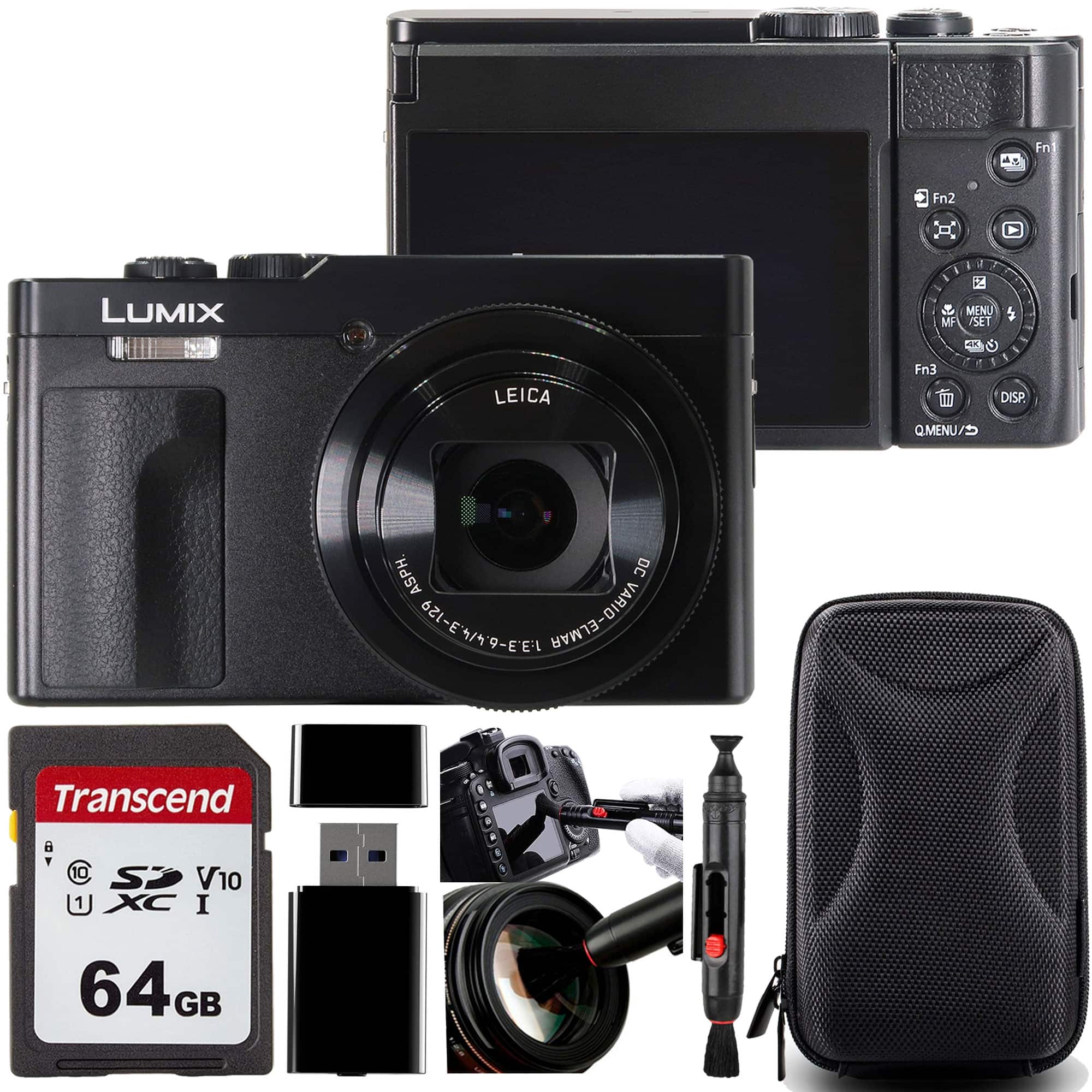Panasonic - Lumix ZS99 30X Optical Zoom Digital Camera Basic Camera Bundle - Black