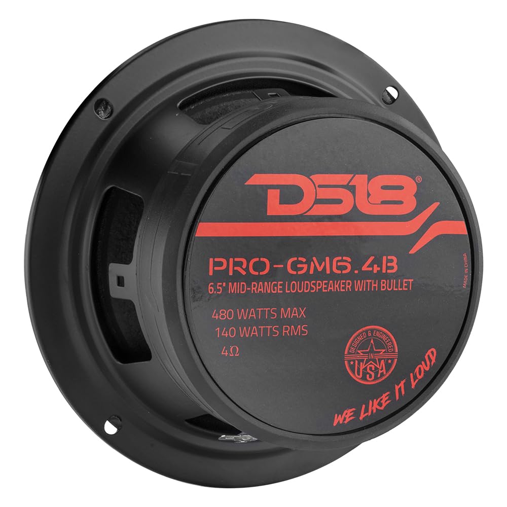 D58  
PRO-GM6.4B  
6.5" MID-RANGE LOUDSPEAKER WITH BULLET  
480 WATTS MAX  
140 WATTS RMS  
4Ω  
DESIGNED & ENGINEERED USA  
WE LIKE IT LOUD