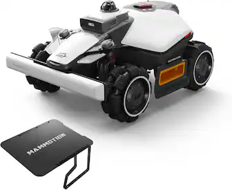 MAMMOTION - LUBA mini 2 AWD 1500H Robot Lawn Mower, 0.37Acres,360° LiDAR+Dual-Cam AI Vision, 80% Slopes,2.2-4.0in Cut - White