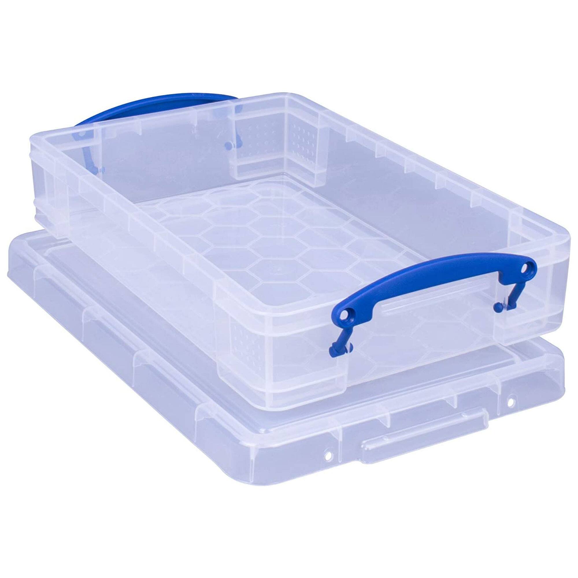 Alt View 10. Really Useful Box - Really Useful Box 4L Storage Container with Lid and Clip Lock Handles, (2 Pack) - Clear.