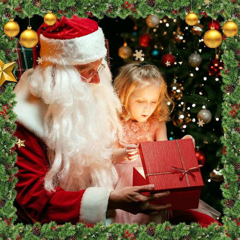 Back. Schertz - Set of 2 Lighted Glass Crackle Ball Ornaments – LED Snowflake, Battery Operated - multicolor.