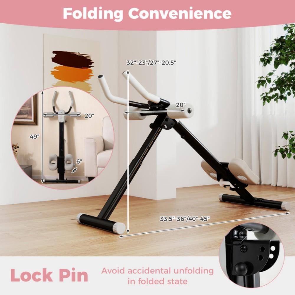 Folding Convenience

32" x 23" / 27" x 20.5"

20"

49"

6"

33.5" / 36" / 40" / 45"

Lock Pin

Avoid accidental unfolding in folded state