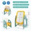The text on the image is grouped and corrected as follows:

Applicable Age: 1-12 Years Old
Weight Capacity of Tabletop: 66 LBS
Weight Capacity of Chair: 66 LBS

Dimensions:
11.5" 19.5" 23" 35.5" 32" 27.5" 16" 21.5" 19.5" 16" 15" 11.5" 31"
