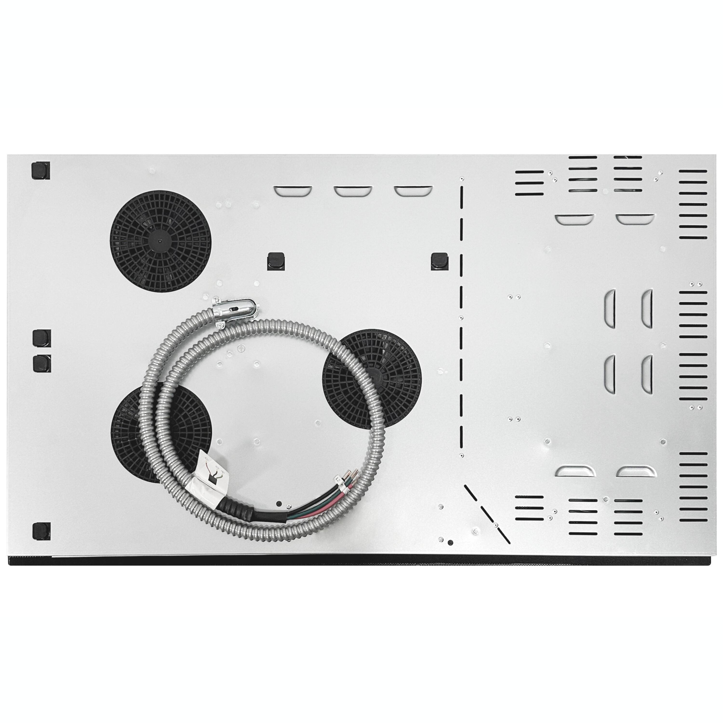 Alt View 10. Equator - Equator 36" Built-in Electric Cooktop| Hybrid Ceramic & Induction 5 Burner| 9 Power Level Triple Heating Element 220V - Black.