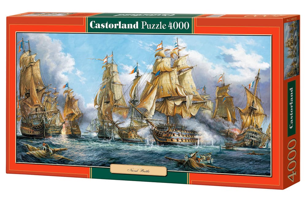 Castorland - 4000 Piece Jigsaw Puzzles, Naval Battle, Nautic painting, Old navy ships, Sailing ships at war, C-400102-2 - Red price history on PriceWatchPro