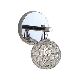Jonathan Y - Maeve 4.75" 1-Light Iron/Glass Contemporary Glam LED Vanity Light - Chrome