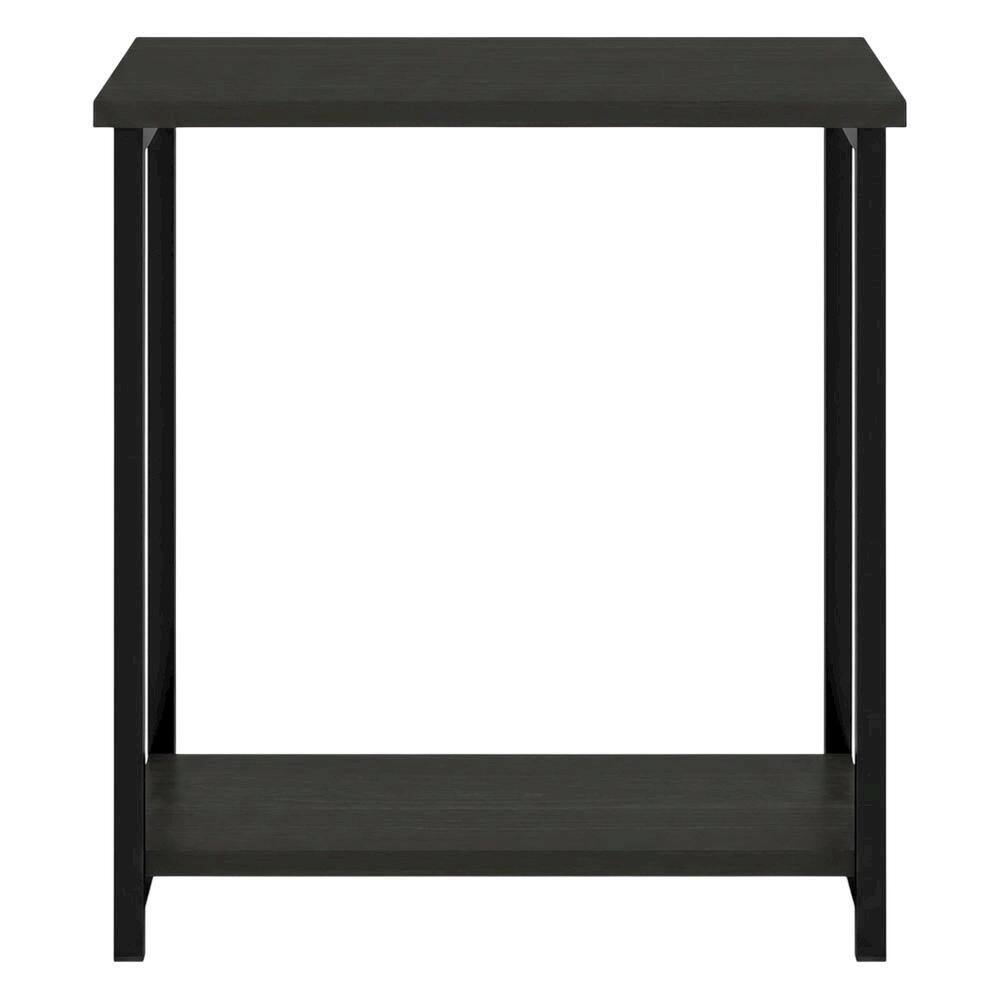 Back. FurniFact - Espresso Metal Frame End Table with Sleek Modern Design - Espresso.