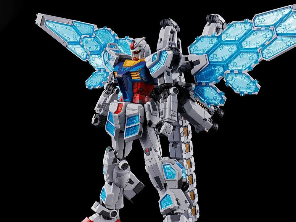 Front. BANDAI NAMCO Entertainment - Mobile Suit Gundam Next Future RX-78F00/E Gundam (EX-001 G.L.R.S.S. Feather Unit) 1/144 Scale Model Kit.
