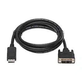 Tripp Lite - 1080p DisplayPort Male Latch to DVI-D Male Single Link Adapter Cable 6 Ft P581-006 - Black