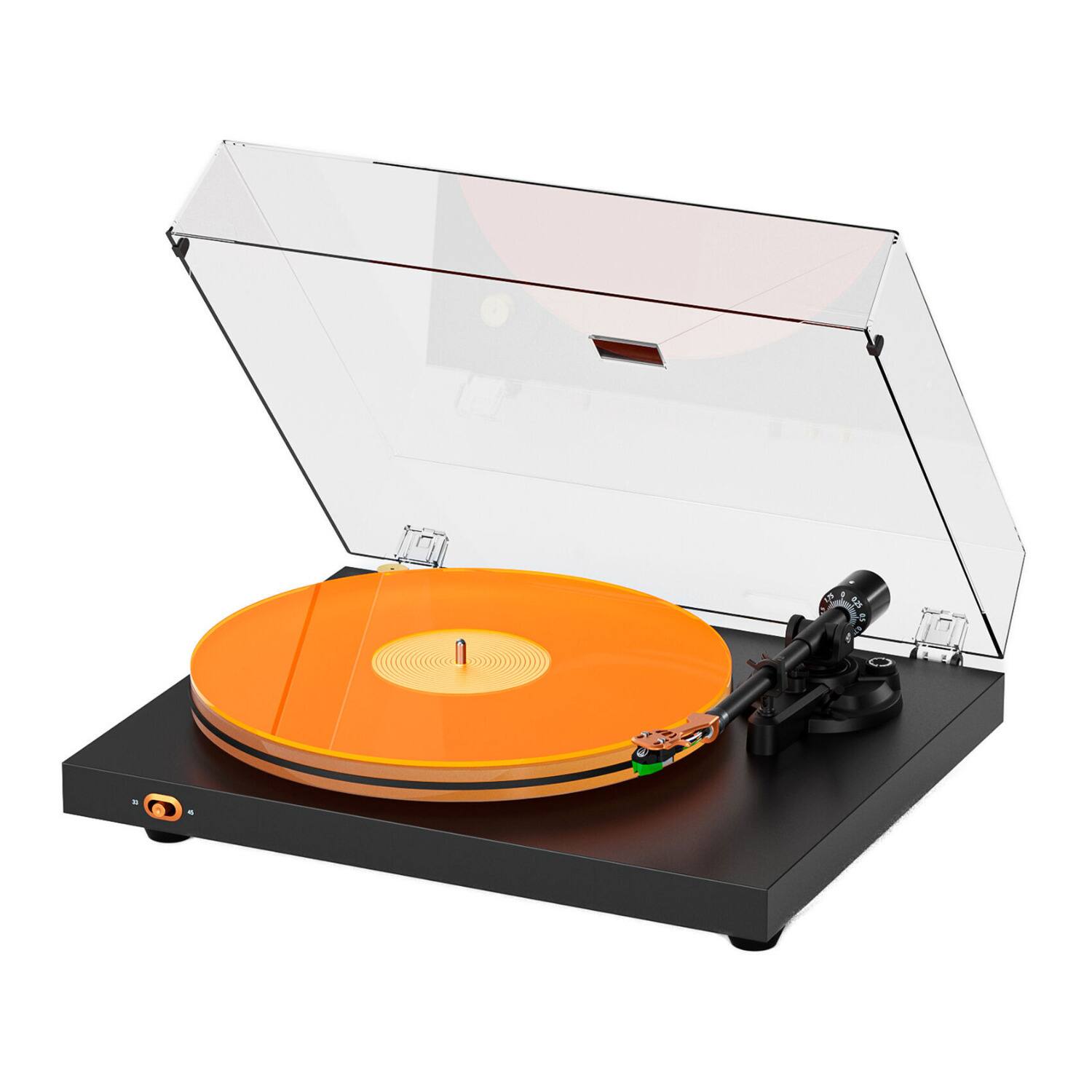 Left. Fosi Audio - Fosi Audio Luna3 Manual Two-Speed Turntable.