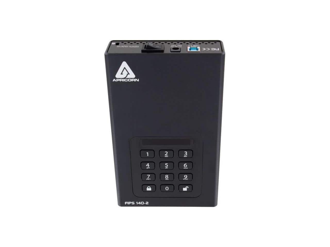 Apricorn - Aegis Padlock 18 TB FIPS 256-BIT AES External Hard Drive ADT3PL256F18TB - Black