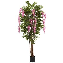 BreeBe - 6.5' Wisteria Tree x 8 w/1584 Lvs - Green