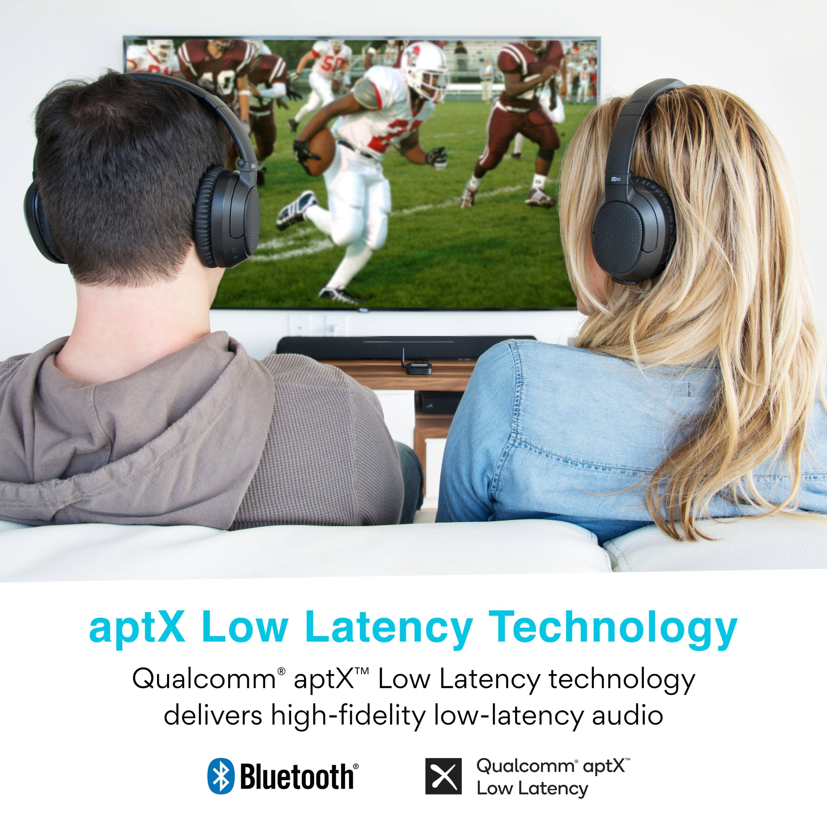 Qualcomm aptX Low Latency Technology delivers high-fidelity low-latency audio via Bluetooth.