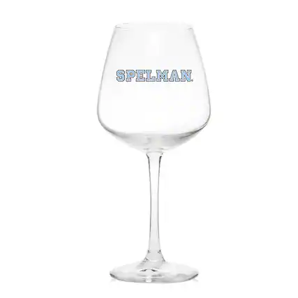 Front. Indigo Falls - Spelman College Jaguars 18oz. Stemmed Wine Glass - Multicolor.