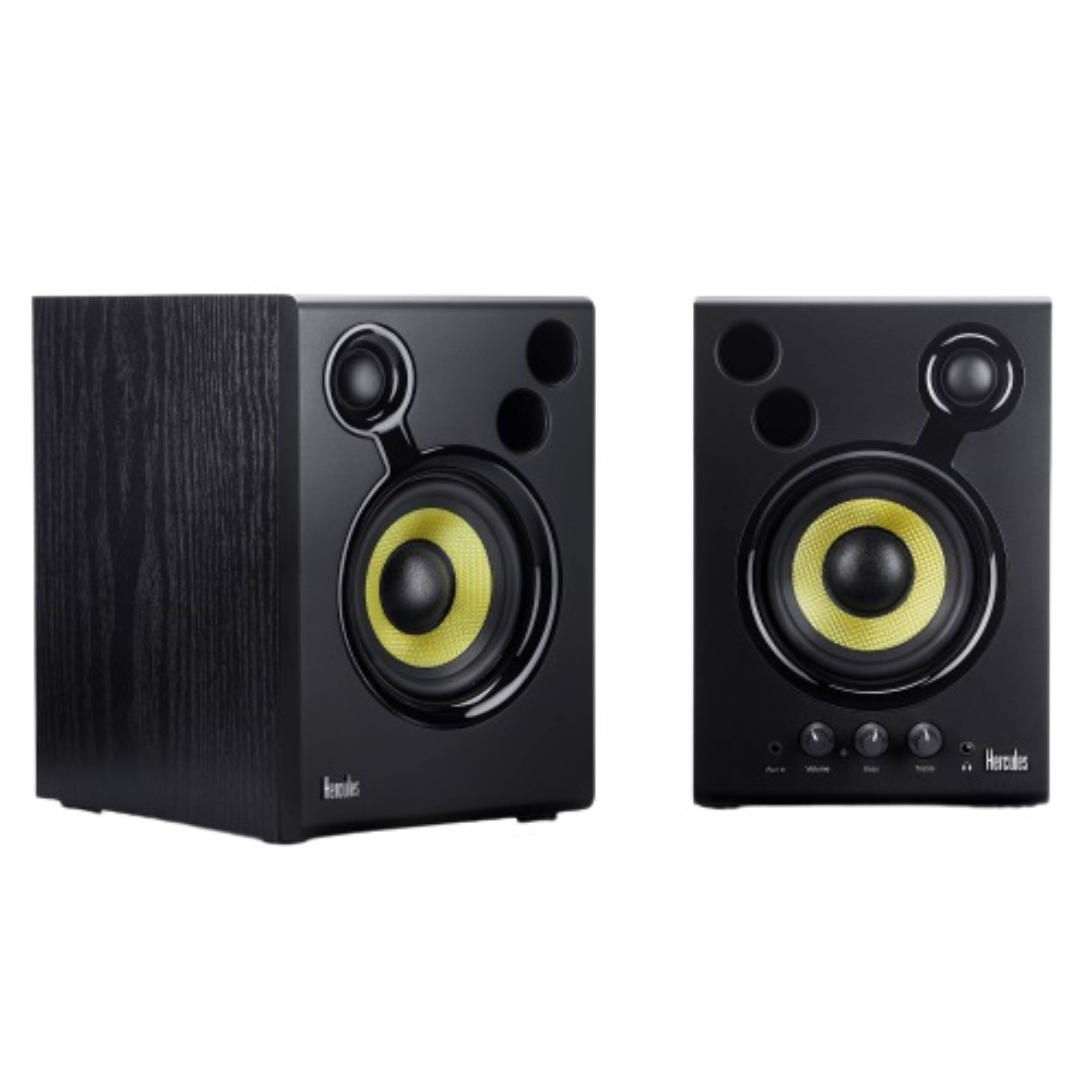 Angle. Hercules - DJ Monitor 42 - 2 x 20 watts RMS Active Monitoring Speakers - Black.