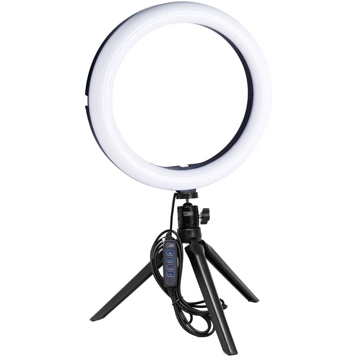 Front. Vidpro - VidPro RL-10 10" Bi-Color LED Ring Light Kit with Mini Tripod and Ball Head.