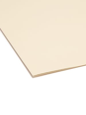 Alt View 3. Smead - Smead WaterShed/CutLess 100% Recycled File Folder, 1/3-Cut Tab, Assorted, Letter Size, Manila, 100/Box (10347) - Manila.