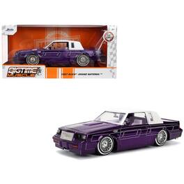 Jada - 1987 Buick Grand National Candy Purple with Graphics and White Top and Interior "Bigtime Muscle" Series 1/24 - Candy Purple and White Top