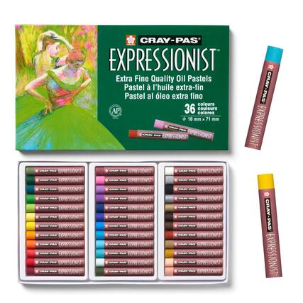CRAY-PAS EXPRESSIONIST Extra Fine Quality Oil Pastels AP Pastel Pastel al l'huile leo extra extra-fin 36 colores couleurs colours CRAY-PAS 10 mm X 71 mm