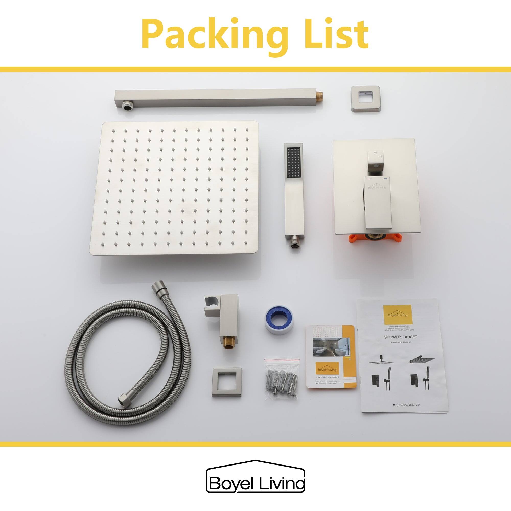 Packing List - SHOWER FAUCET - merfurina Boyel Living
