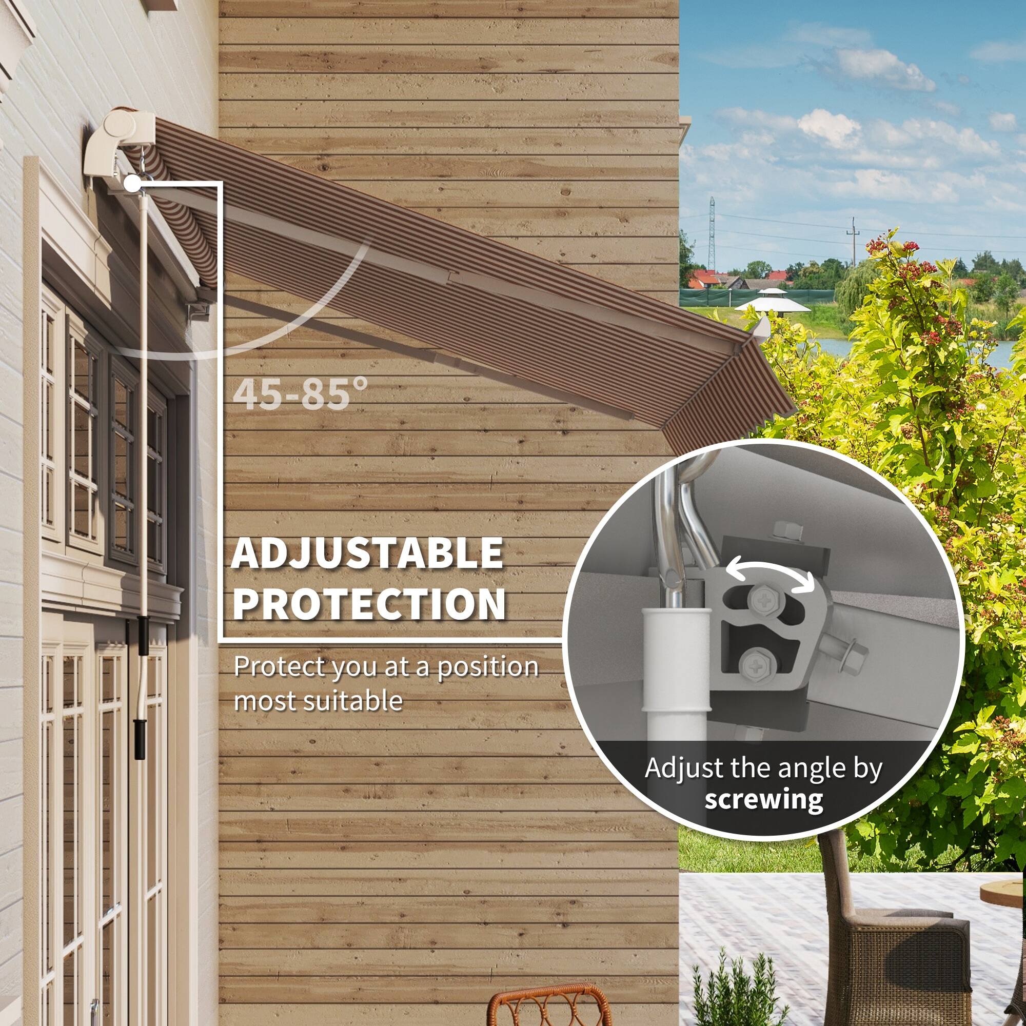 45-85° ADJUSTABLE PROTECTION
Protect you at a position most suitable
Adjust the angle by screwing