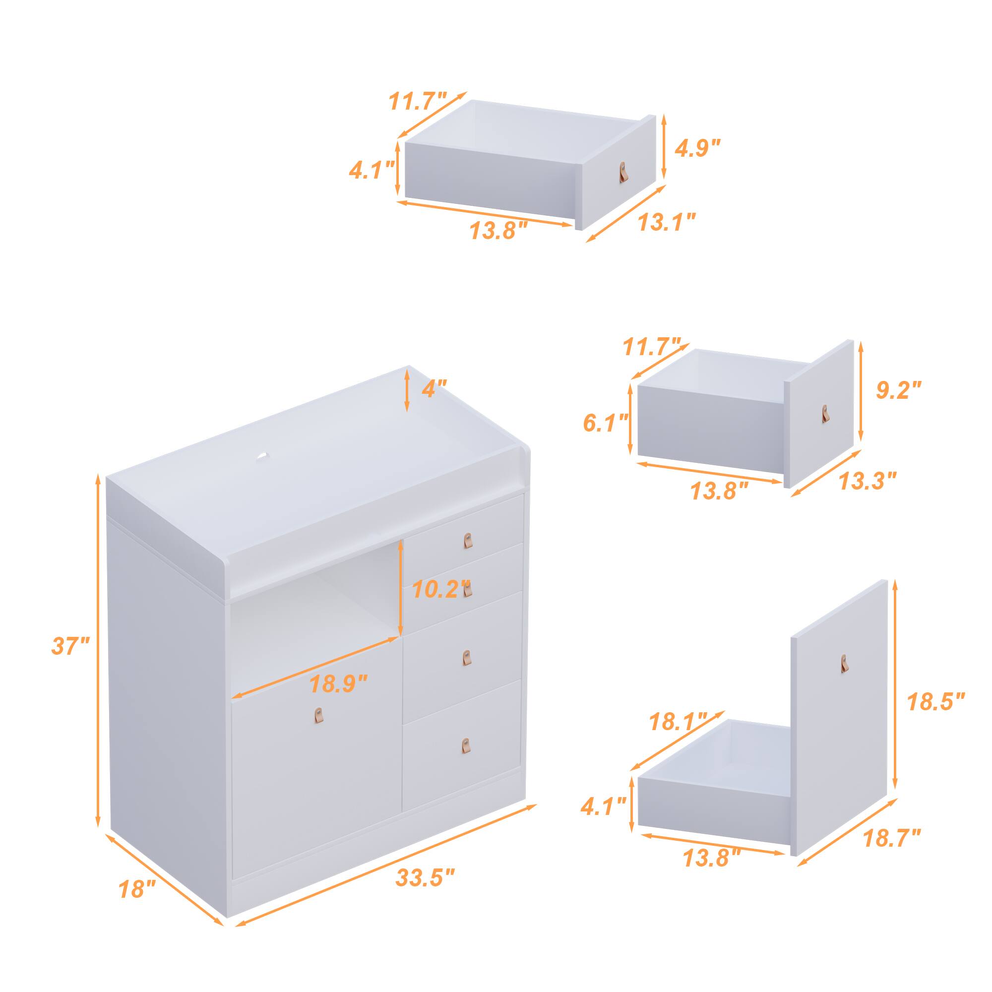 11.7" 4.1" & 4.9" 13.8" 13.1" 11.7" 4" 6.1" & 9.2" 13.8" 13.3" 10.2 37" 18.9" 18.1" 18.5" 18" 33.5" 4.1" 13.8" 18.7"