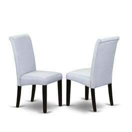 East West Furniture - Dining Room Set Black - Brown