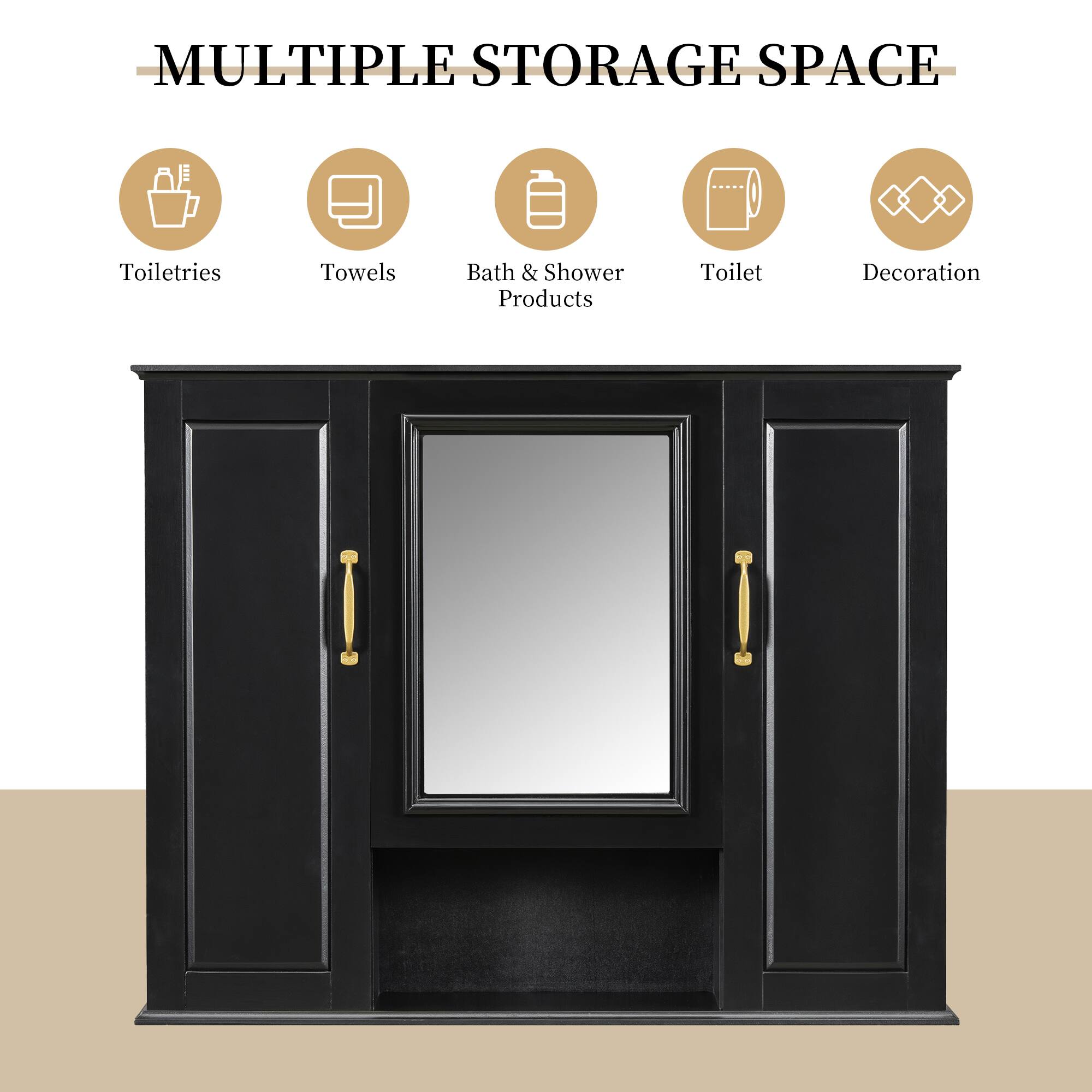 MULTIPLE STORAGE SPACE

- Toiletries
- Towels
- Bath & Shower Products
- Toilet
- Decoration