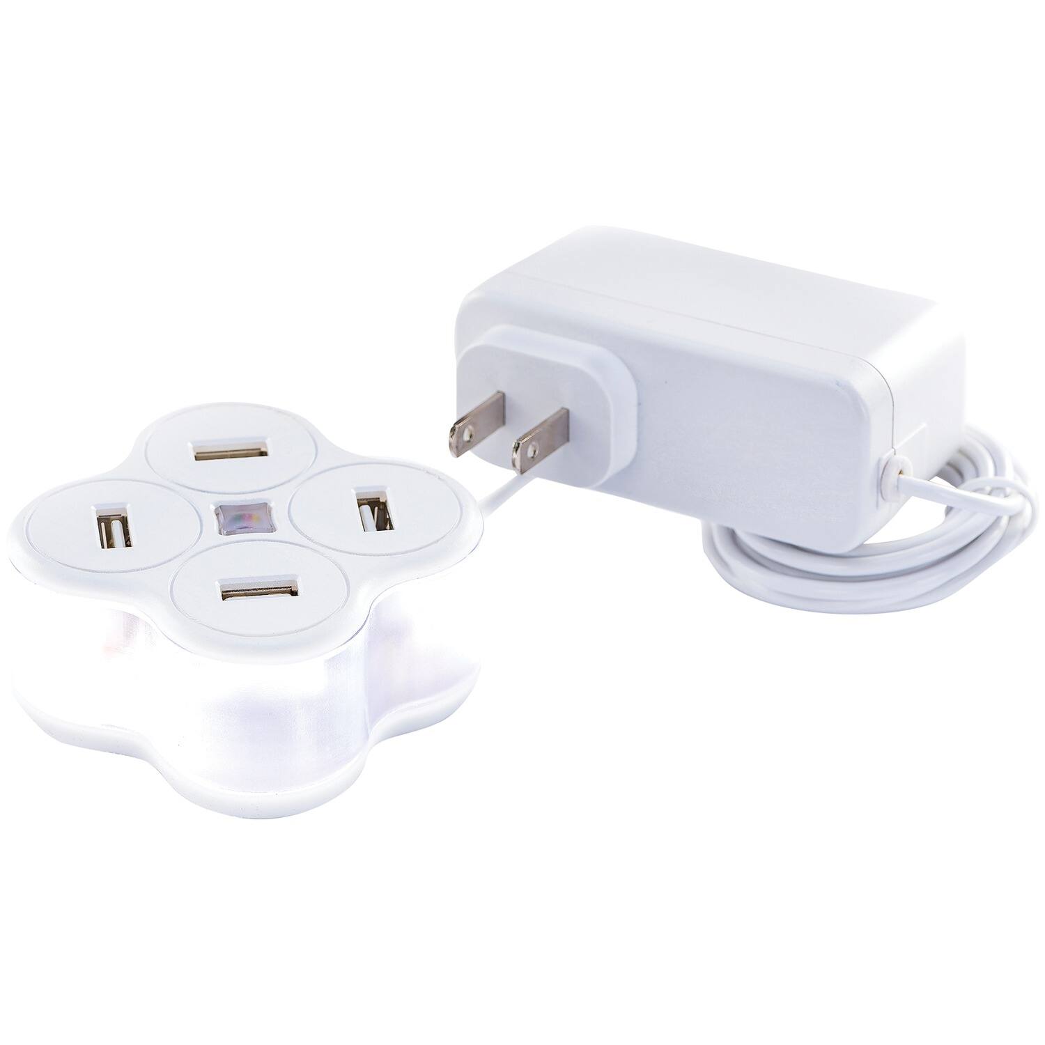 Front. CyberPower - Cyberpower Tr14a42u 4.2-amp Usb Charger - white.