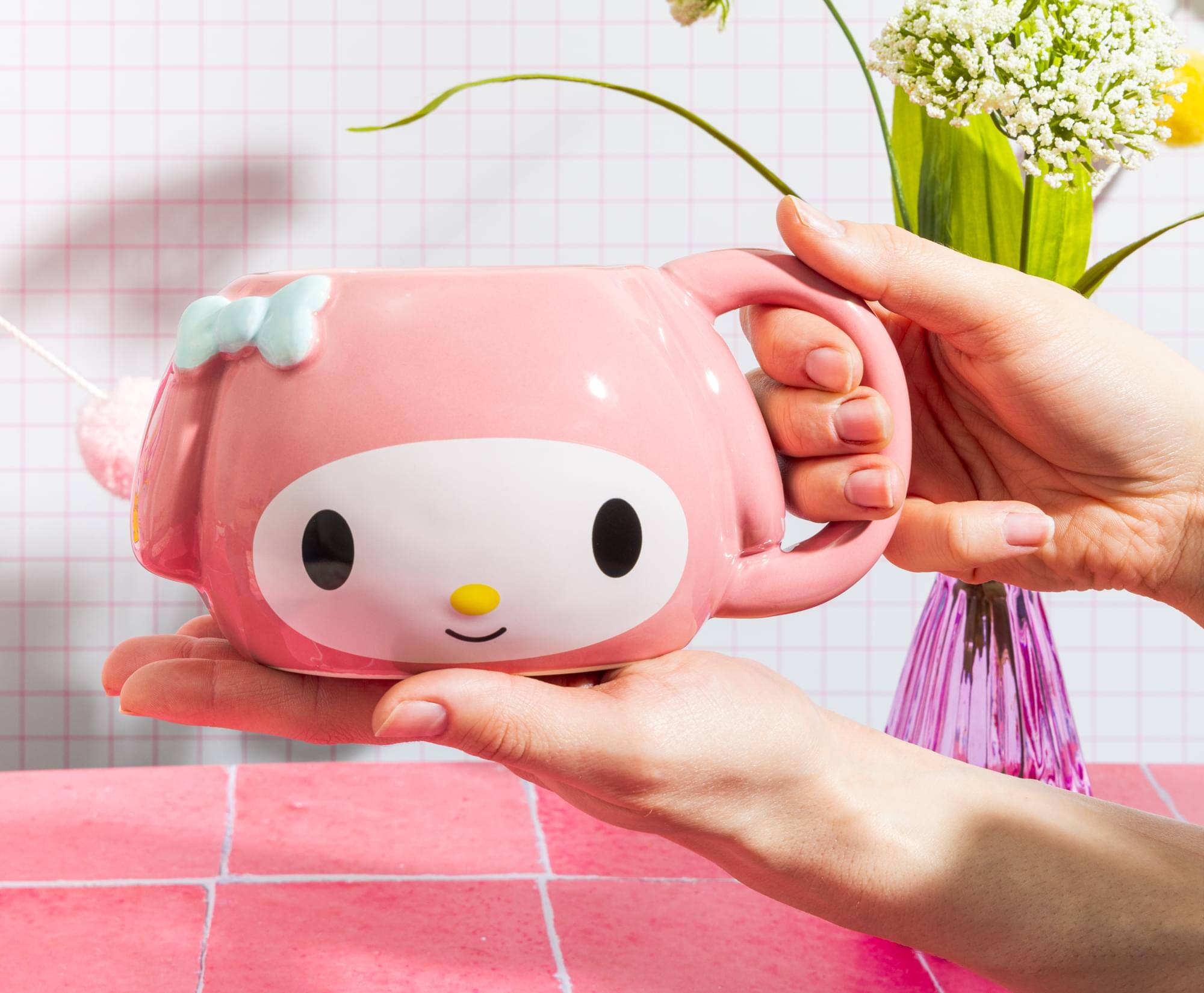 Alt View 6. Silver Buffalo - Sanrio My Melody Sculpted Ceramic Mug | Holds 20 Ounces - Pink.