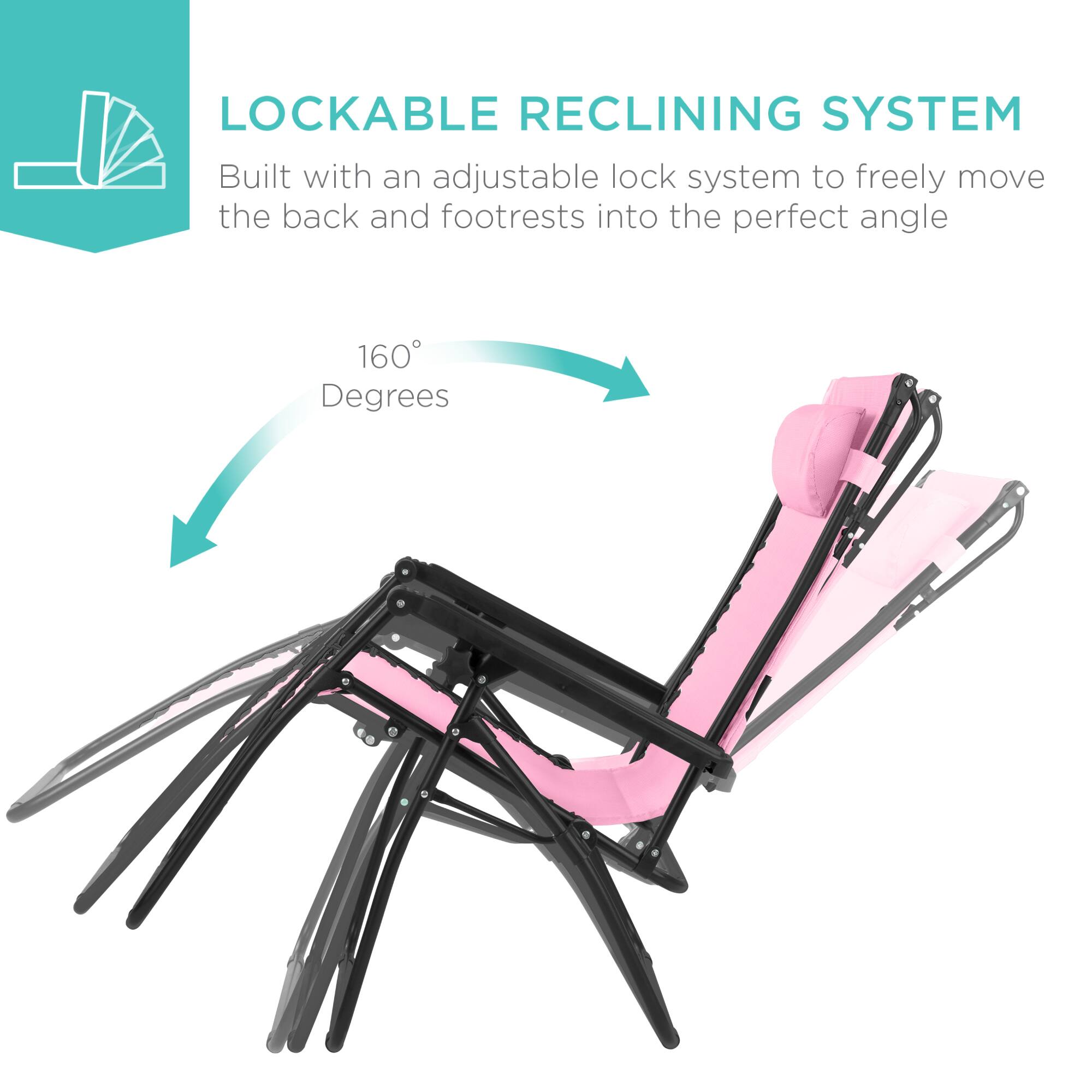 LOCKABLE RECLINING SYSTEM  
Built with an adjustable lock system to freely move the back and footrests into the perfect angle  
160 Degrees