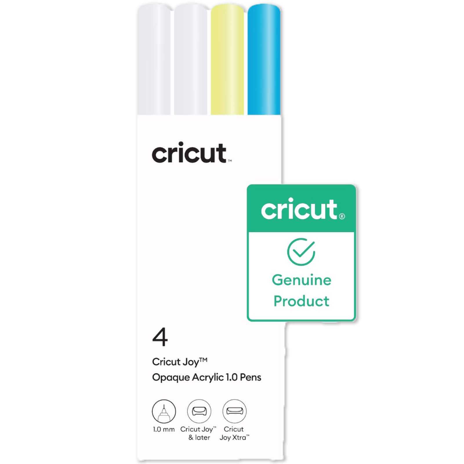 Cricut - Acrylic Gel Pens Set, 1.0 mm, 4 Count - For use with Joy & Joy Xtra Machines