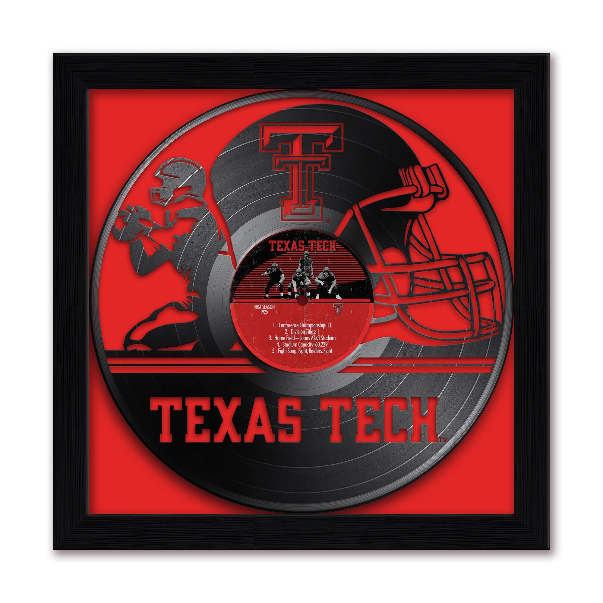 Texas Tech Red Raiders Framed 13" x 13" Vinyl Record Art Print