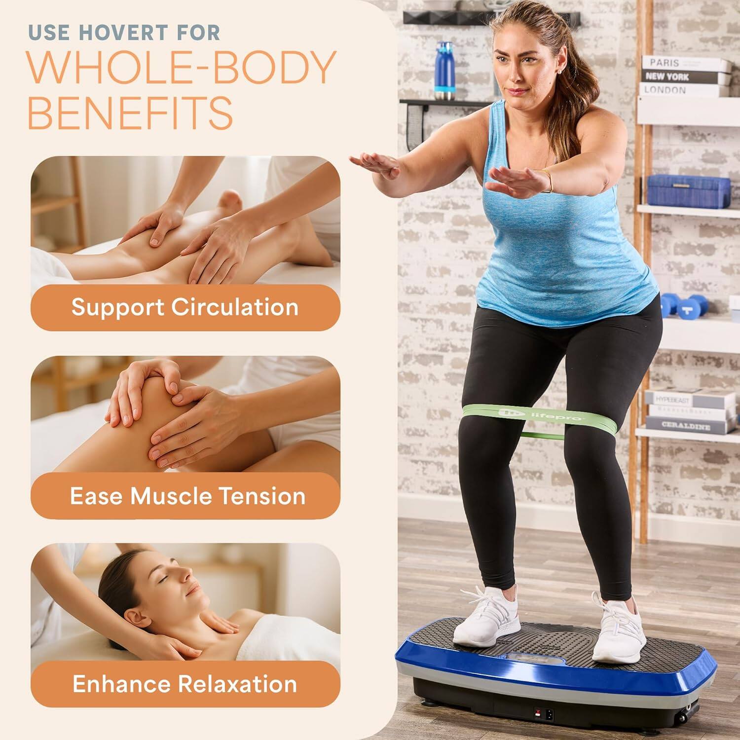 USE HOVERT FOR WHOLE-BODY BENEFITS

Support Circulation

Ease Muscle Tension

Enhance Relaxation