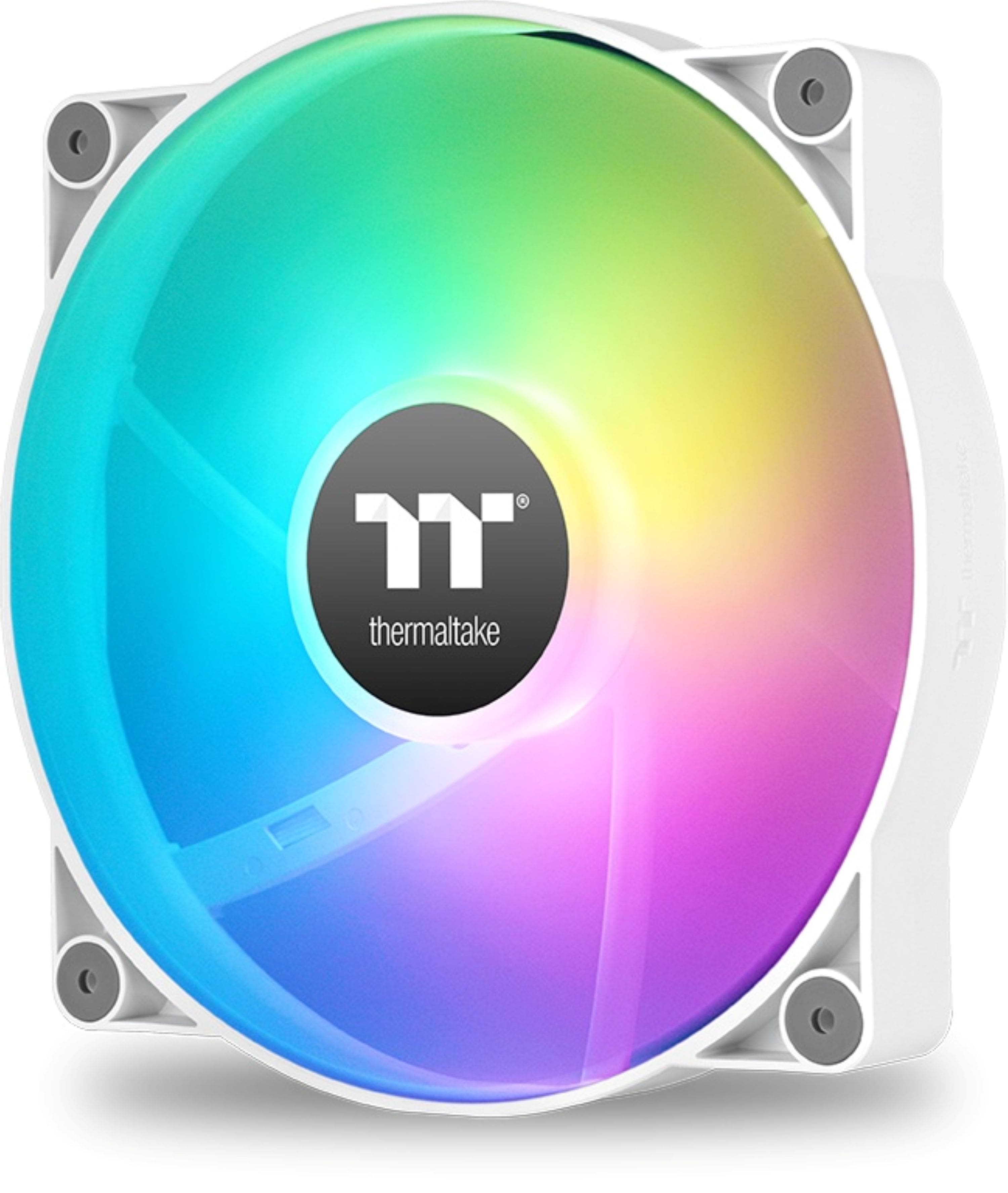 Thermaltake - CT200 ARGB PWM 200mm Computer Case Fan with Hydraulic Bearing (Single Pack) - White - Front_Zoom