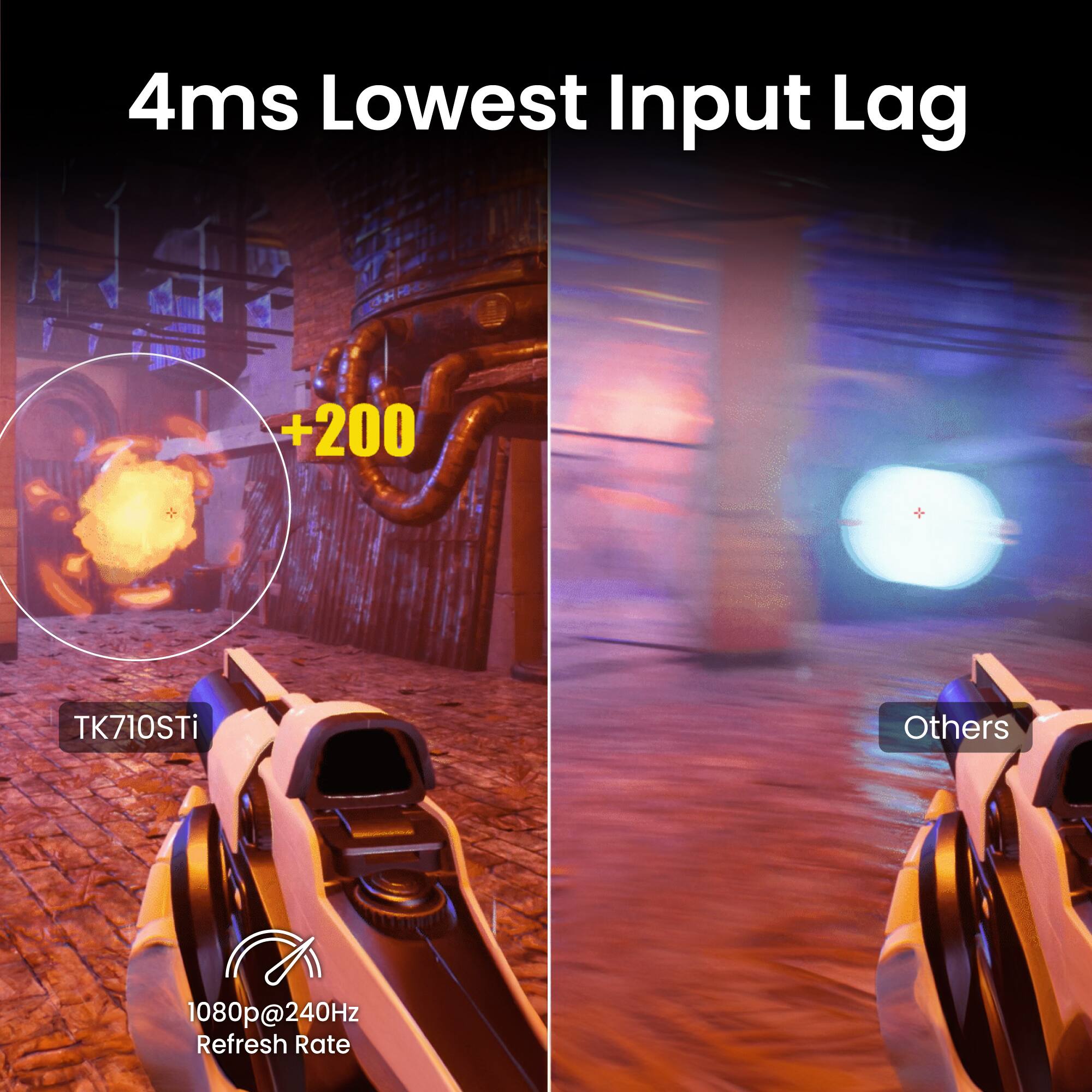4ms Lowest Input Lag  
+200 TK710STi  
1080p@240Hz Refresh Rate  
Others