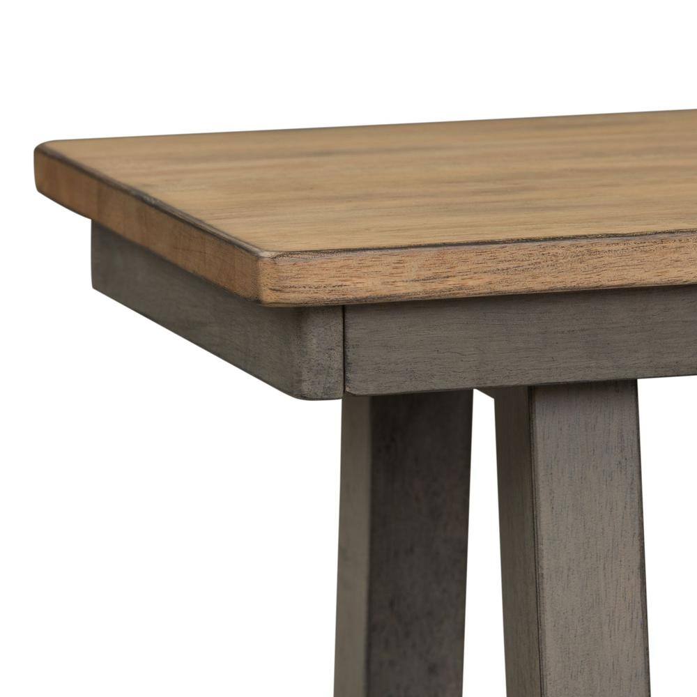 Angle. Liberty Furniture Industries - Lindsey Farm Backless Bench (RTA) in Gray - Gray.
