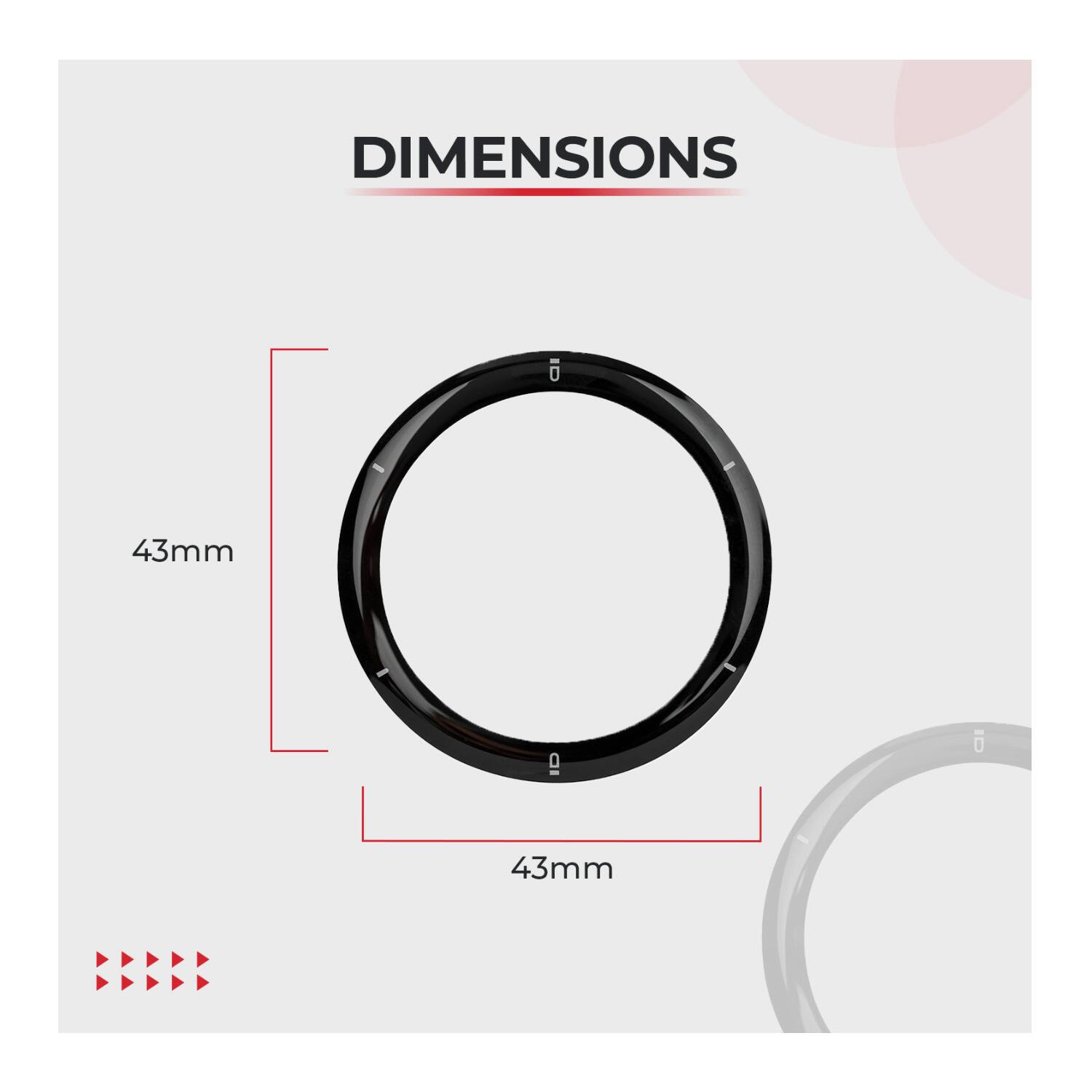 DIMENSIONS

43mm  
43mm