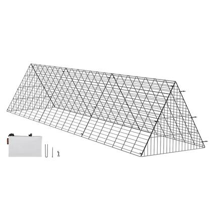 Front. VEVOR - Chicken Tunnels, 118.1 x 28 x 24.2 inch (LxWxH) Chicken Tunnels for Yard, Portable Chicken Tunnels for Outside Easy - Black.