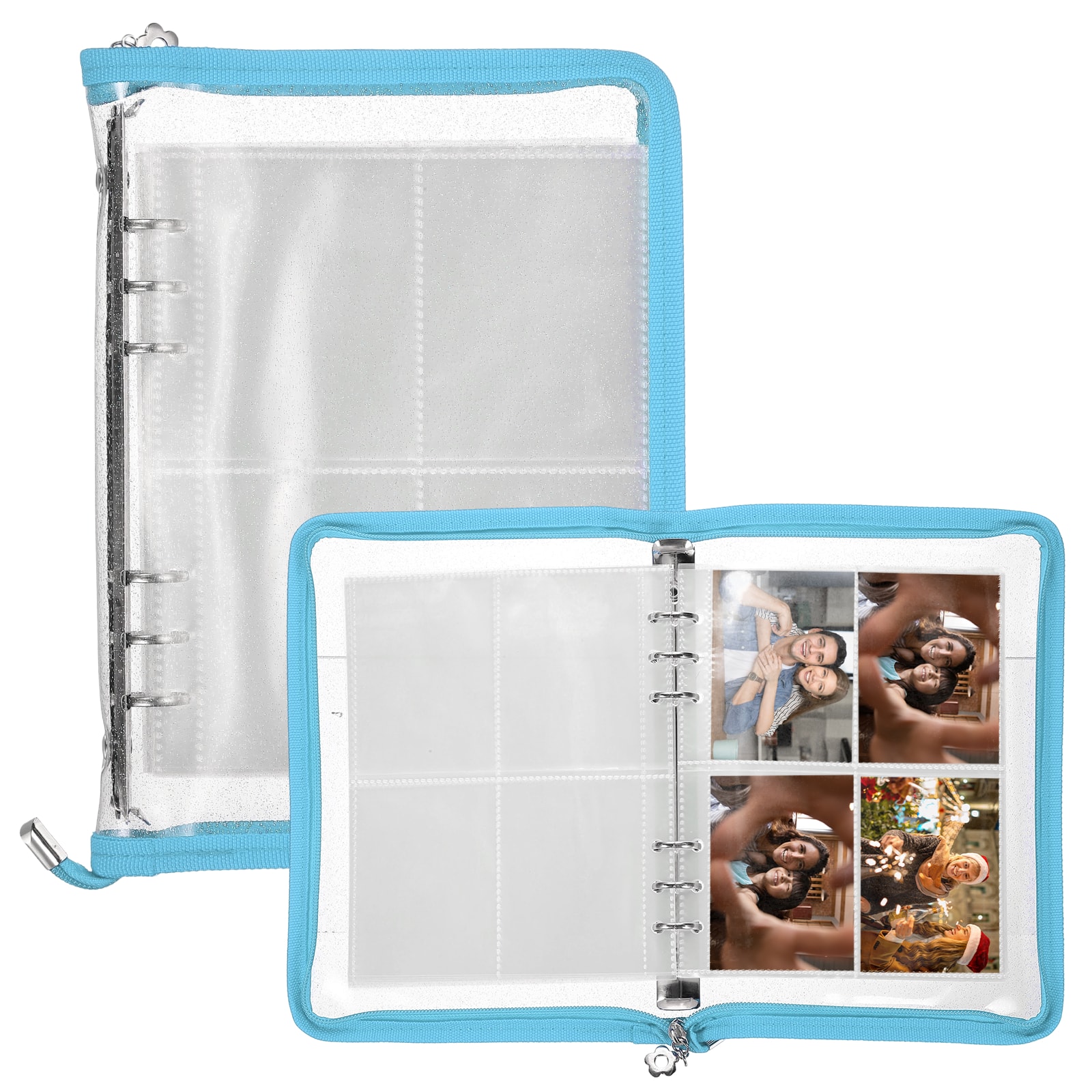 Unique Bargains - A5 Photocard Binder 4-Photo Style Clear Kpop Holder Book with 20 Inner Pages 160 Card Slots - Light Blue price history on PriceWatchPro