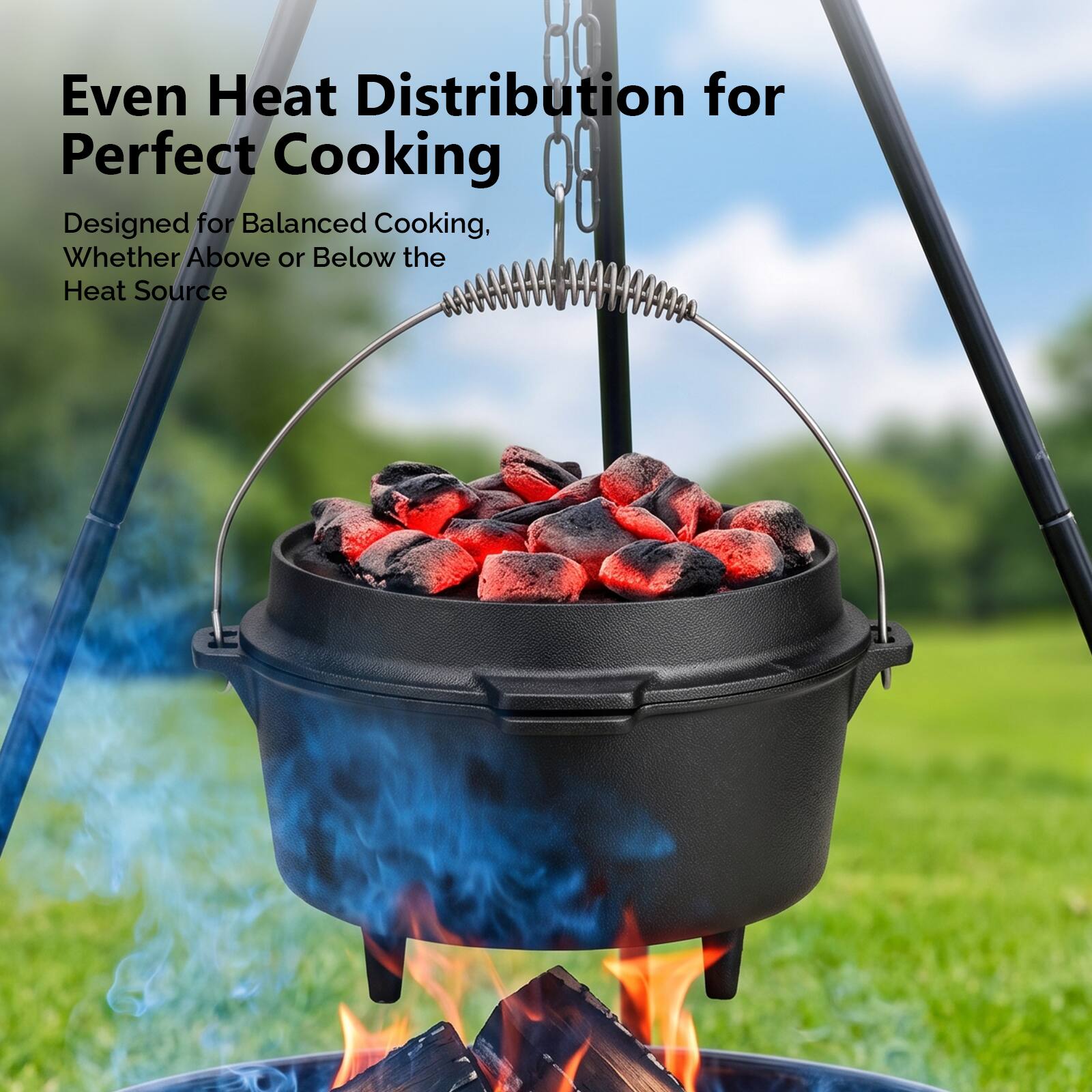 Even Heat Distribution for Perfect Cooking  
Designed for Balanced Cooking, Whether Above or Below the Heat Source