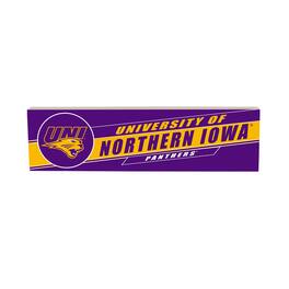 Evergreen Enterprises - Northern Iowa Panthers 5" x 18" Shadow Logo Wood Mantle Sign - Multicolor